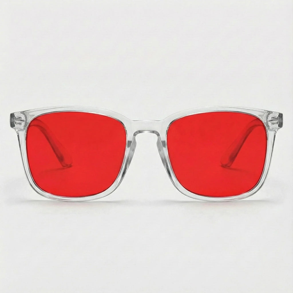 Ashford Eyewear | Transparent Red Lens Blue Light Glasses